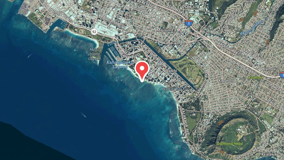 Map of Gone Surfing Hawaii
