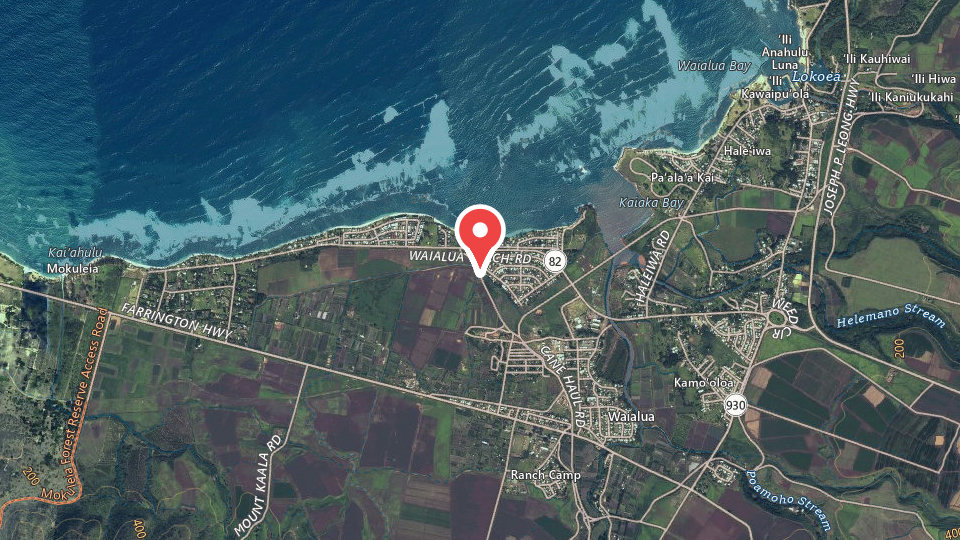Map of Paradise Skydiving Oahu Tandem Skydiving