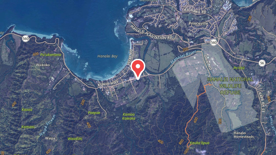 Map of Hawaiian Surfing Adventures