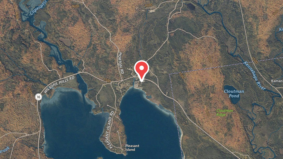 Map of Cupsuptic Lake Park and Campground, Oquossoc, Maine
