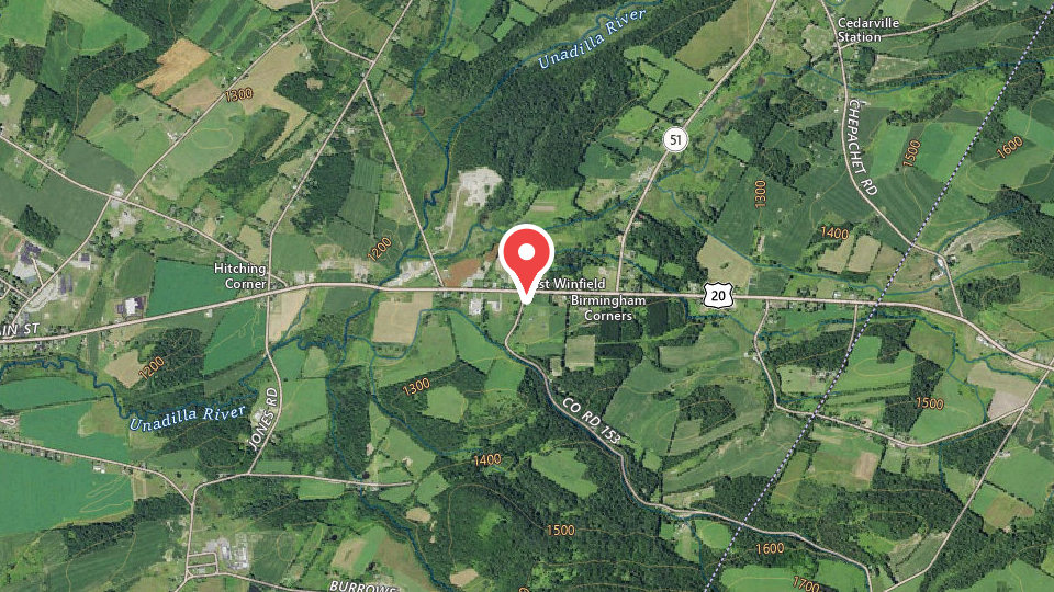 Map of Turkey Ridge Raquette Guide Service