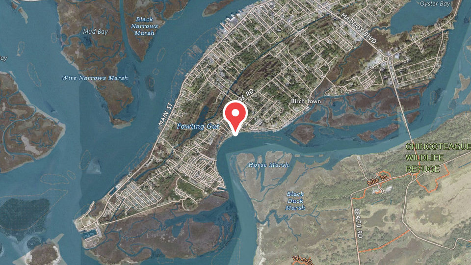 Map of Book Now, Chincoteague, VA
