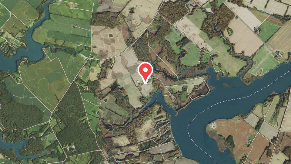 Map of Quaker Neck Gun Club - Maryland Duck Hunting