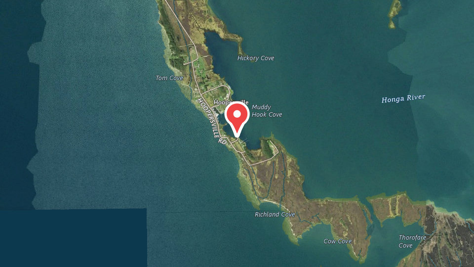 Map of Riverside Lodge on Hoopers Island