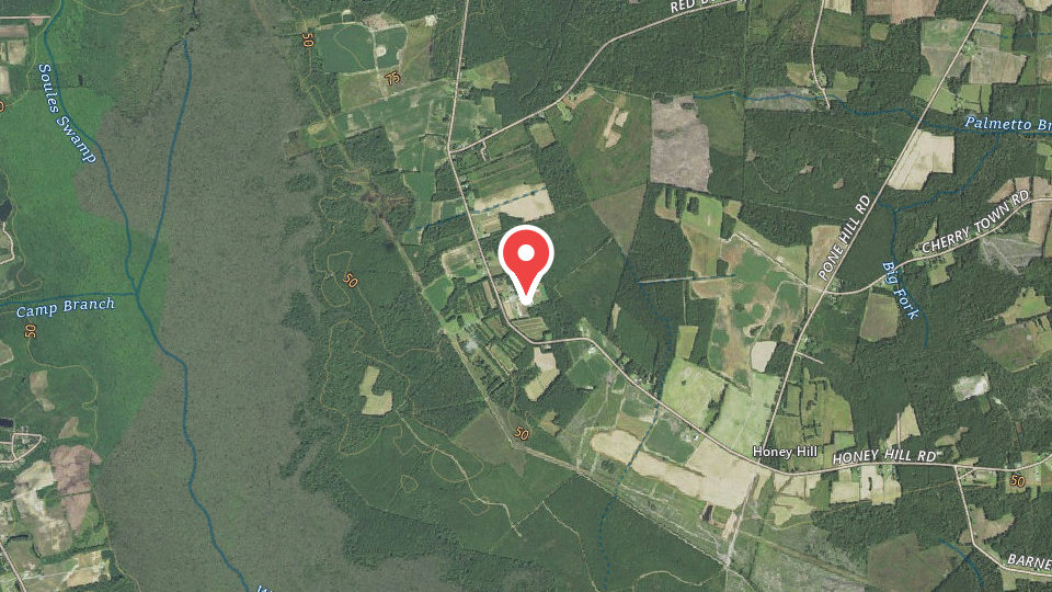 Map of Honey Hill Hunting Preserve