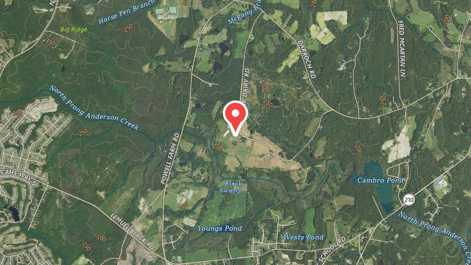 Map of Anderson Creek Hunting Preserve