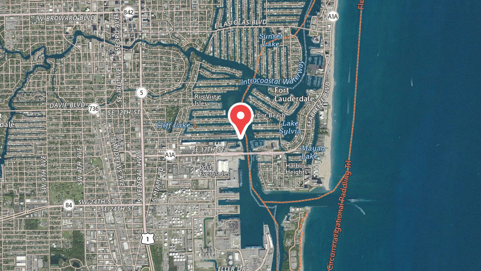Map of Lauderdale Marina
