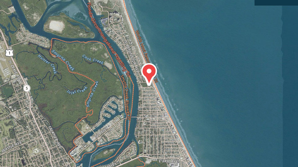 Map of Jimmy Lane Surfing Academy