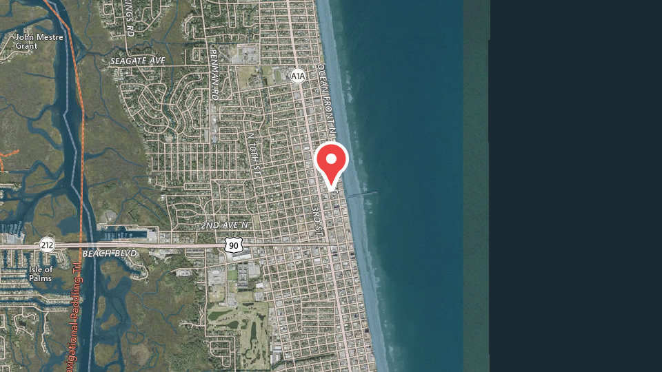 Map of Jax Beach Surf Shop