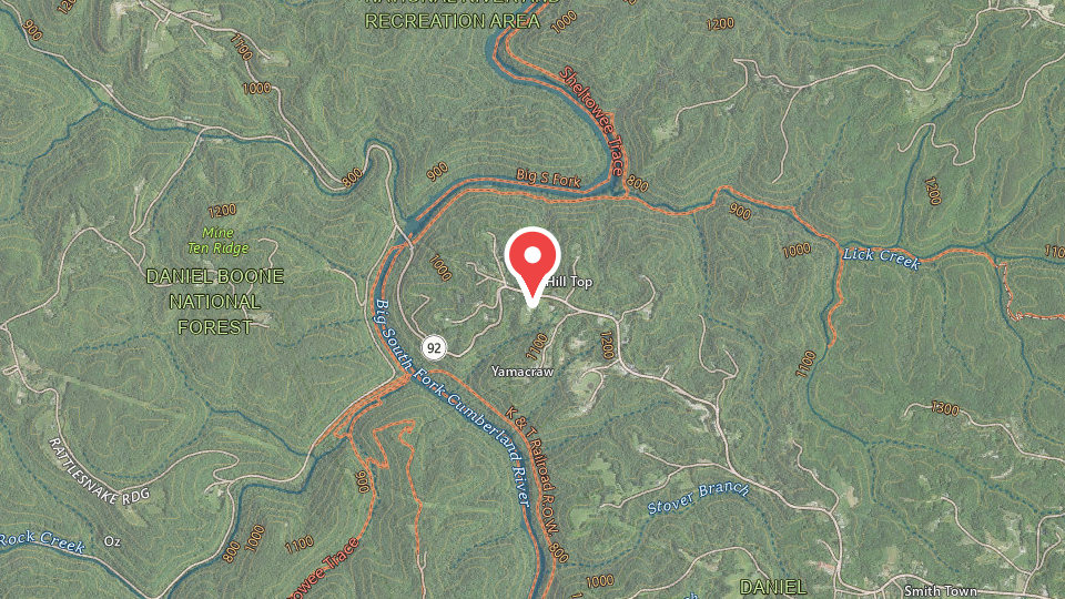 Map of Outdoor Addiction LLC Big South Fork Outfitters