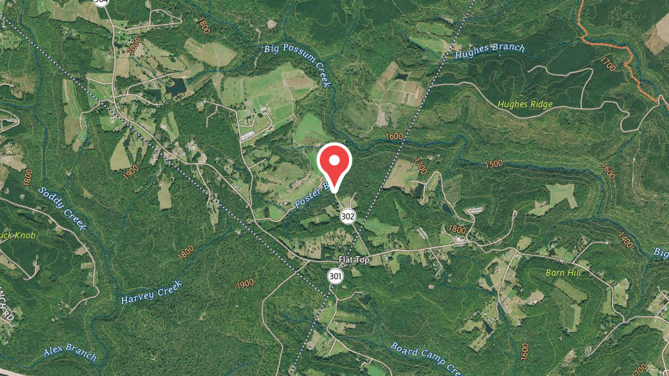 Map of Flat Top Mountain Hunting Preserve