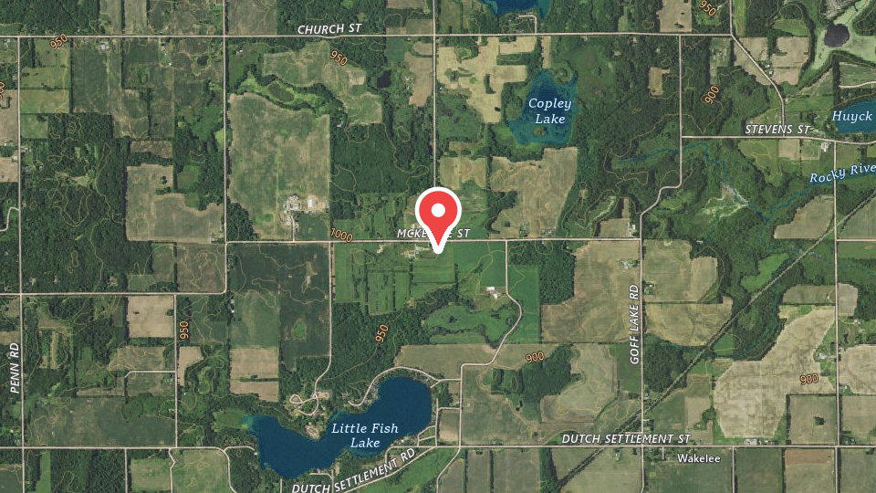 Map of Rolling Hills Shooting Preserve
