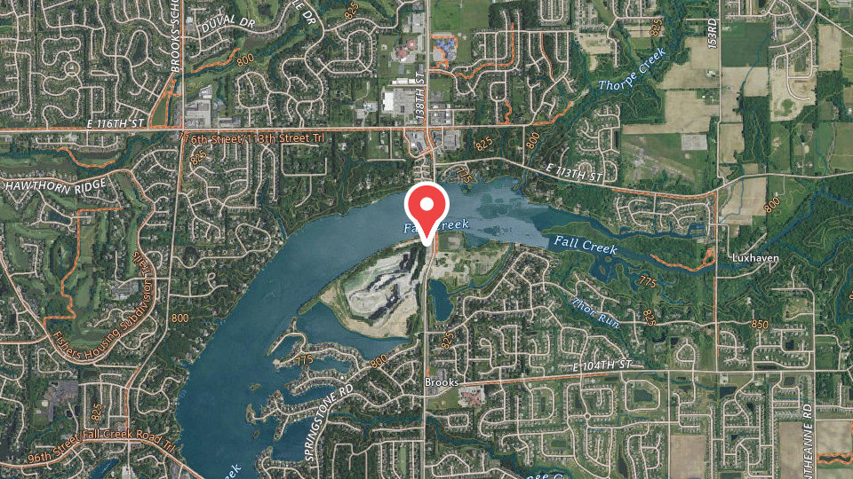 Map of Geist Marina Launch Facility