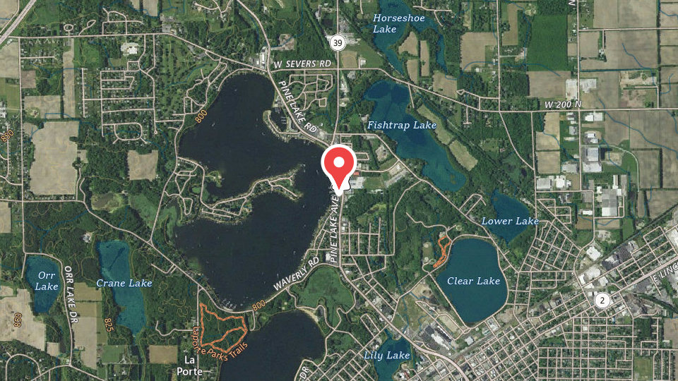Map of Pine Lake Marina and Boat Rentals