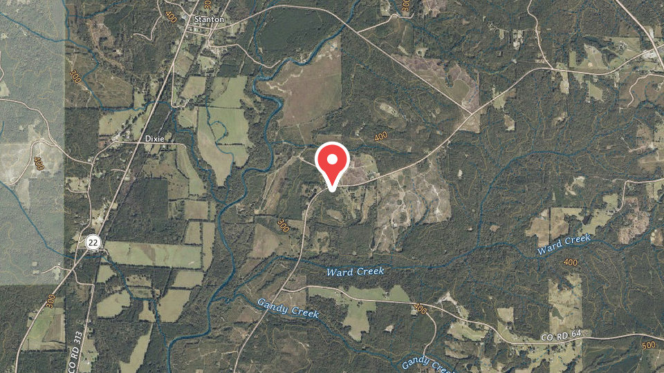 Map of Central Alabama Fowl Preserve