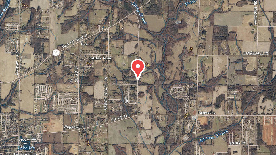 Map of Piney Creek Hunting Preserve
