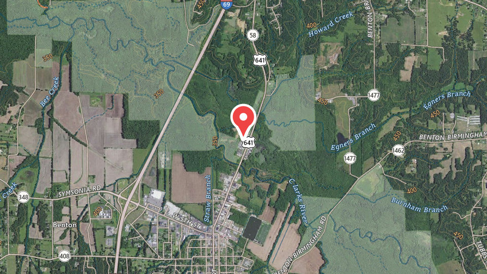 Map of crappie-gills-n-more, Benton, KY