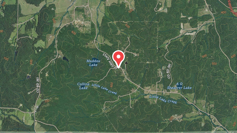 Map of Indian Springs Whitetail Preserve