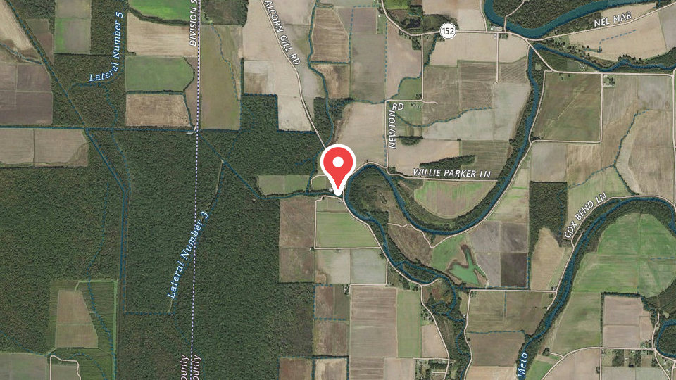 Map of Dry Bayou Lodge Guiding Service