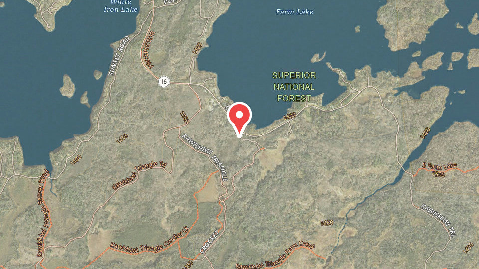 Map of Boundary Waters Grouse Lodge
