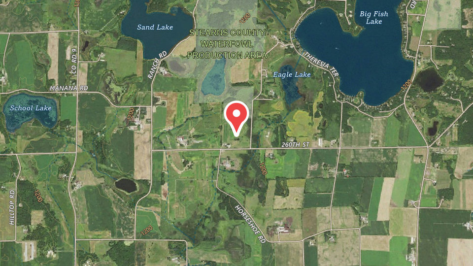 Map of Gold Meadows Hunting Preserve