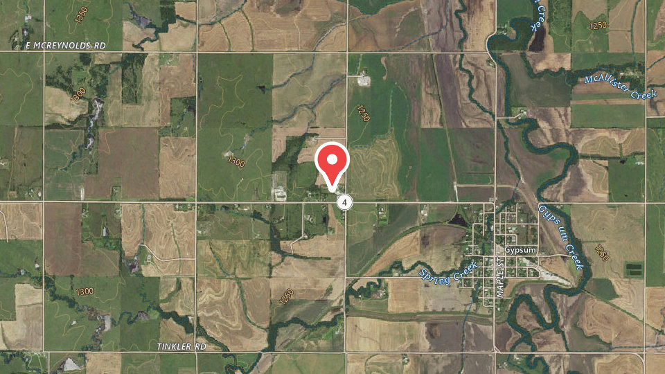 Map of Central Kansas Walleyes, Gypsum, KS