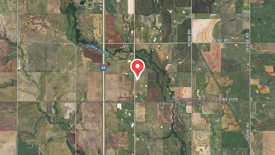 Map of Cast & Bang Outfitters: Oklahoma's All Seasons Feeders Dealer