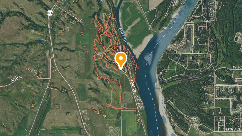 Map of Roughrider OHV Trail