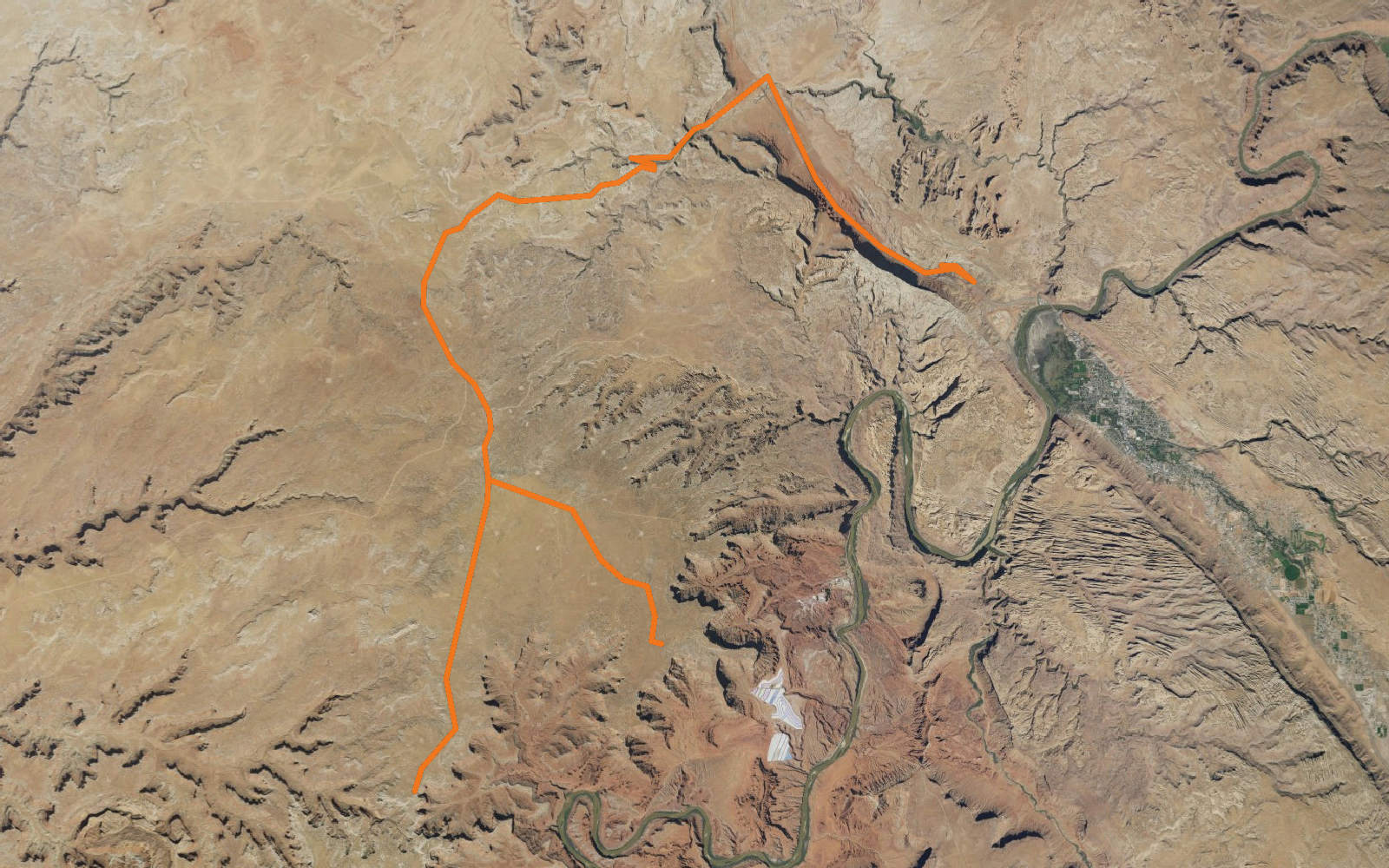 Map of Moab Parks Loop