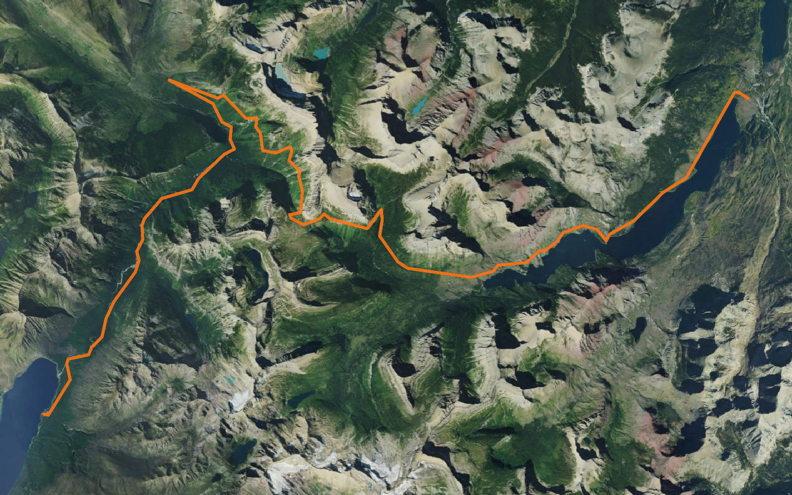 Map of Going-to-the-Sun Road