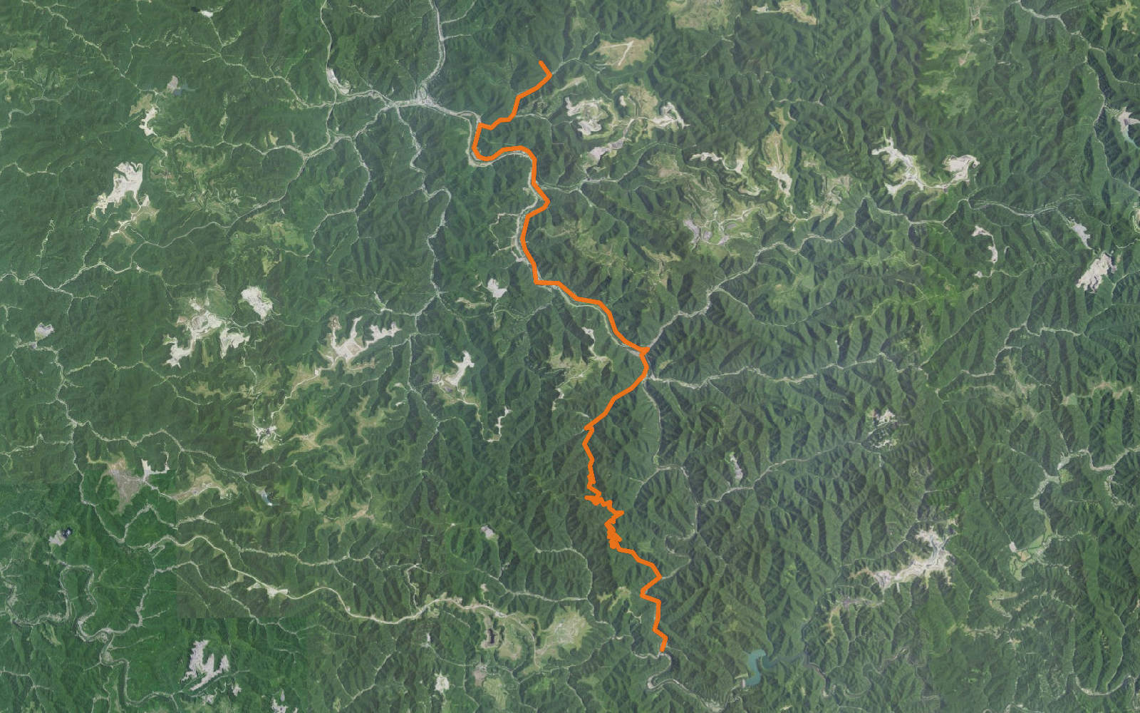 Map of Hatfield-McCoy Trail