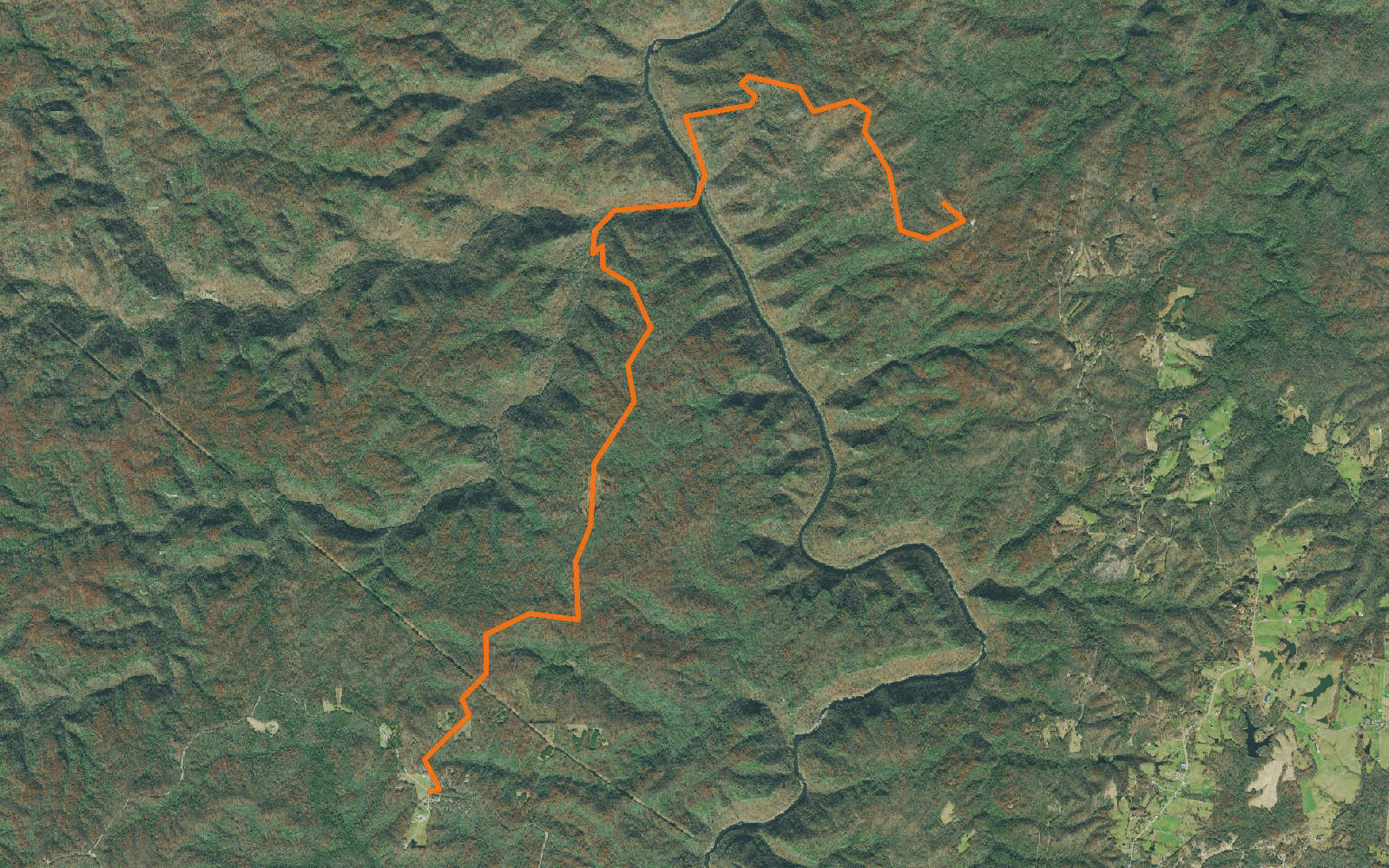 Map of Big South Fork Ride