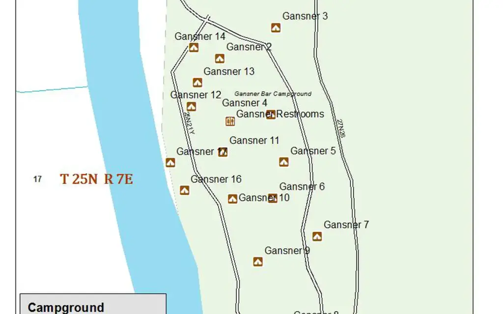 Gansner Bar Campground, a Forest Service campground