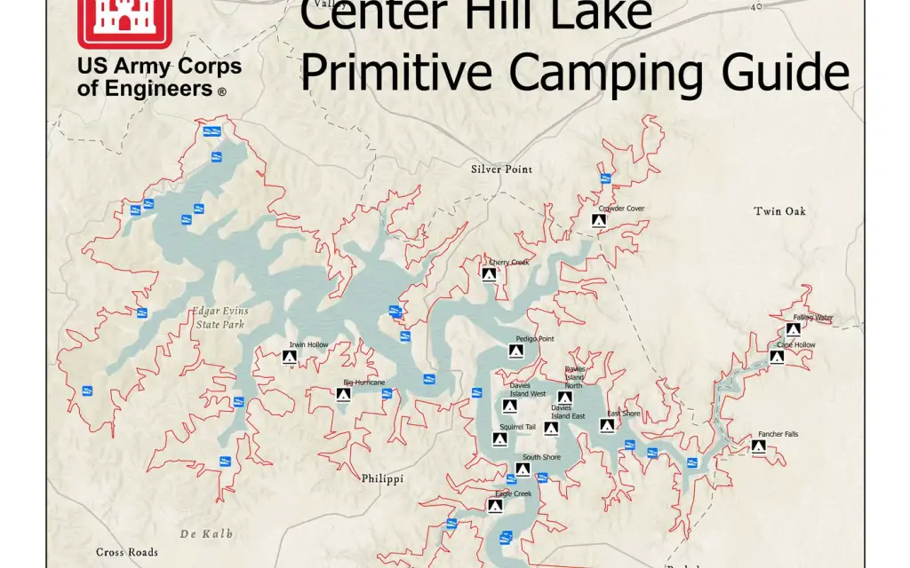 Center Hill Lake Primitive Camping Areas, an Army Corps campground