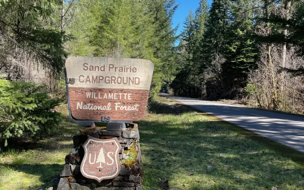 Sand Prairie Campground, a Forest Service campground