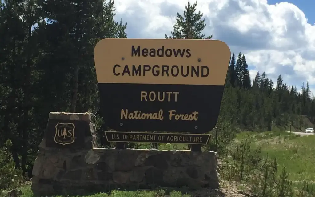 Meadows Campground, a Forest Service campground