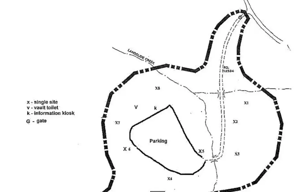 Landslide, a Forest Service campground