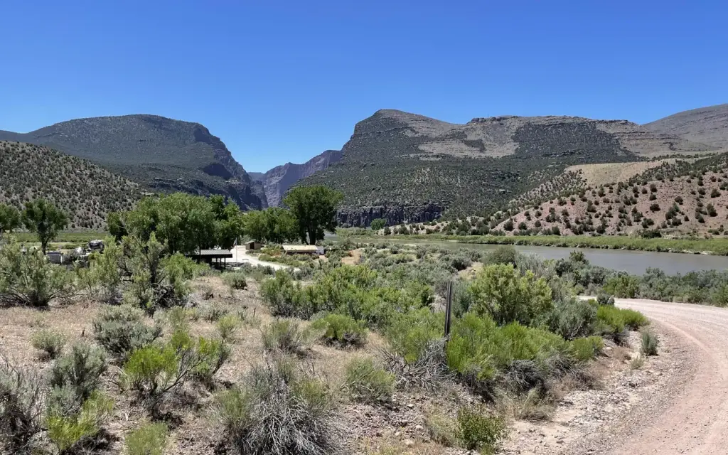 Gates of Lodore Campground, a National Park Service campground