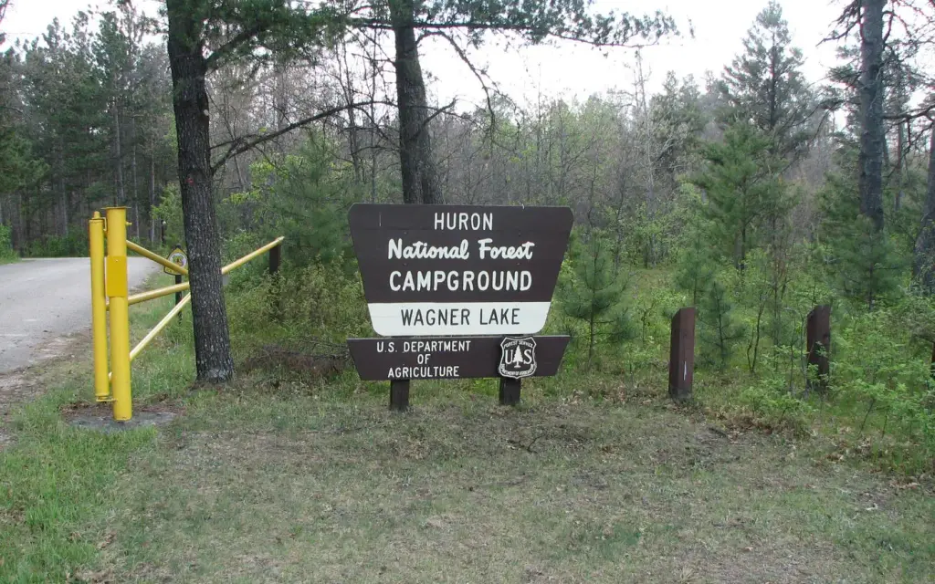 Wagner Lake, a Forest Service campground
