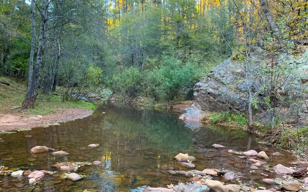 Lower Tonto Creek, a Forest Service campground