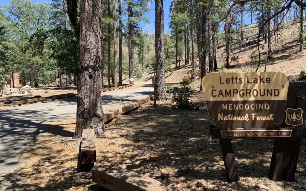 Letts Lake Campground, a Forest Service campground