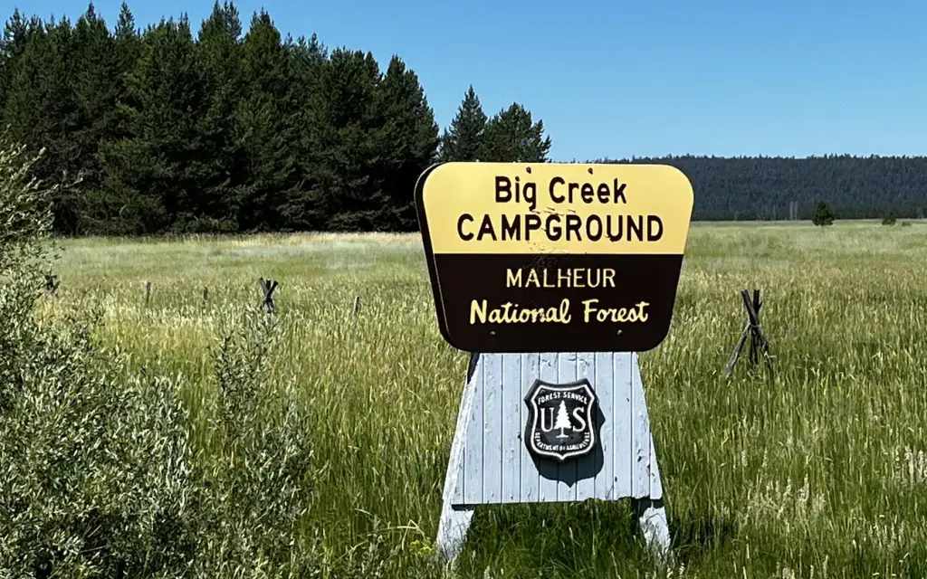 Big Creek Campground, a Forest Service campground