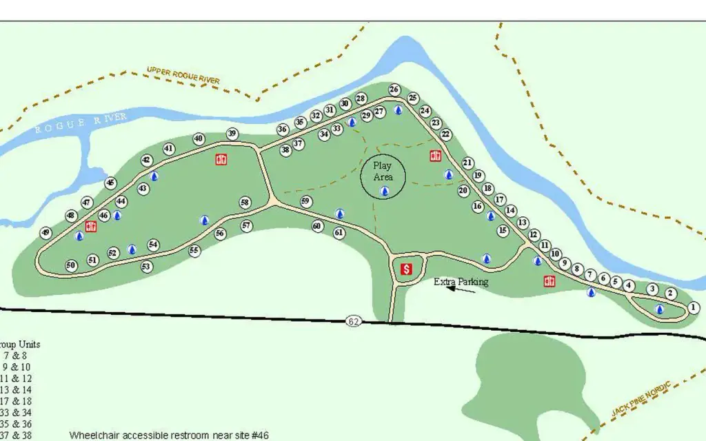 Farewell Bend Campground, a Forest Service campground