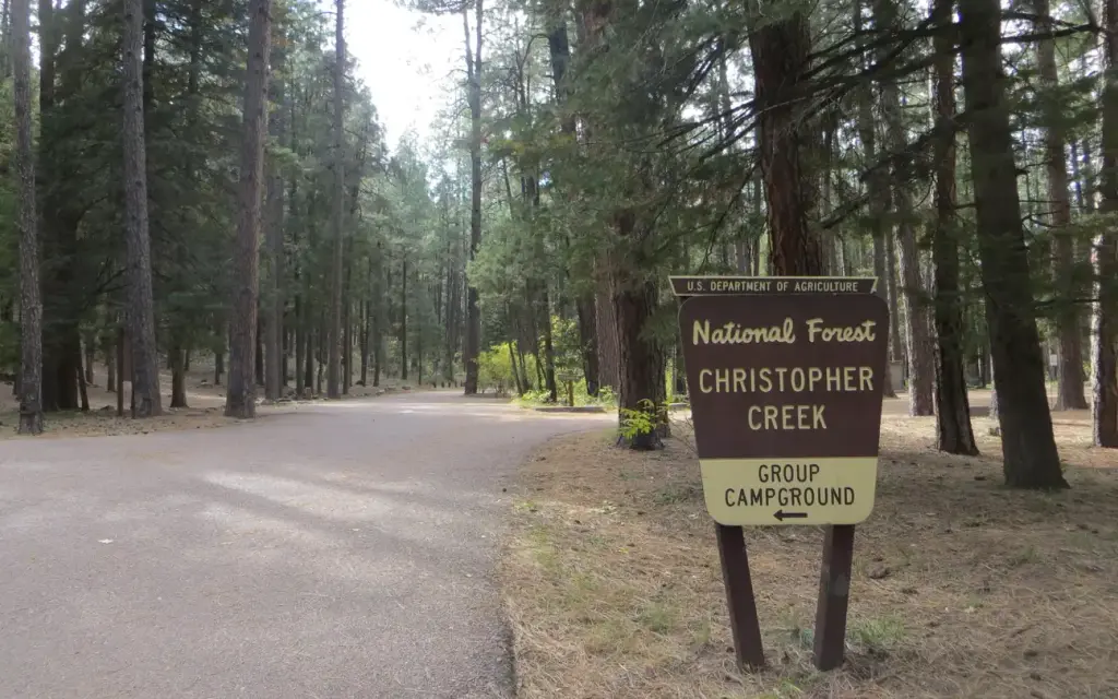 Christopher Creek, a Forest Service campground
