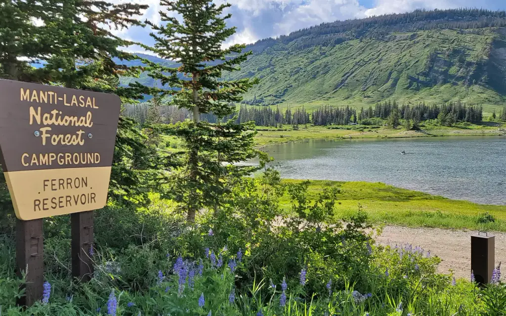 Ferron Reservoir, a Forest Service campground