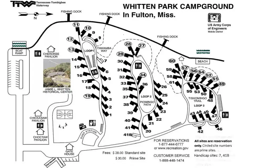 Whitten Park, an Army Corps campground