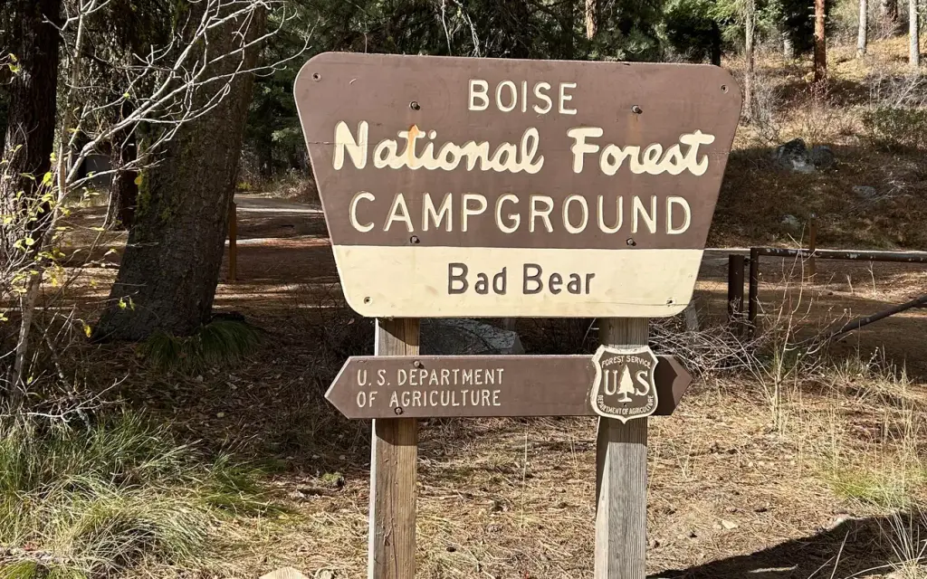 Bad Bear Campground, a Forest Service campground