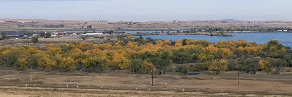 Downstream, an Army Corps campground