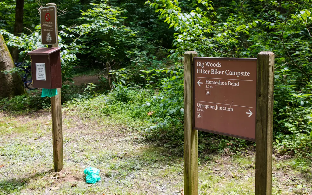 Big Woods Hiker-Biker Overnight (HBO) Campsite, a National Park Service campground
