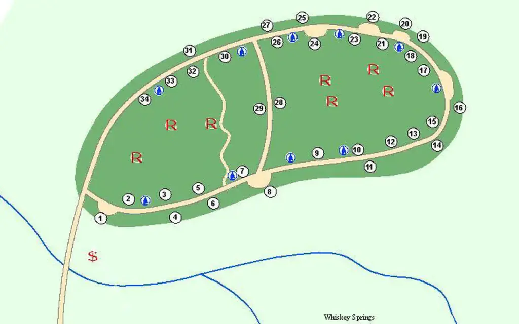 Whiskey Springs Campground, a Forest Service campground